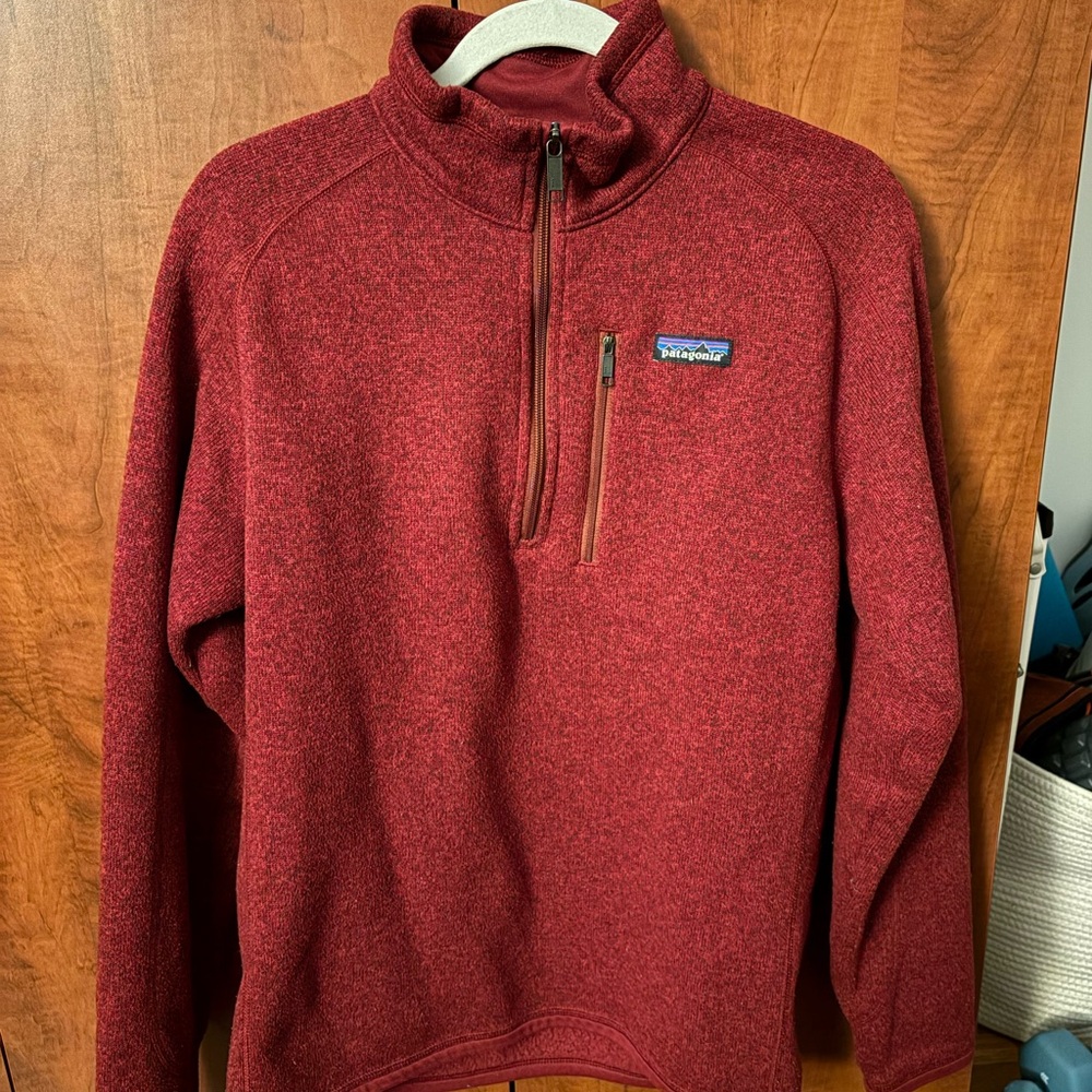 Patagonia Men's Better Sweater Burgundy 1/4 zip